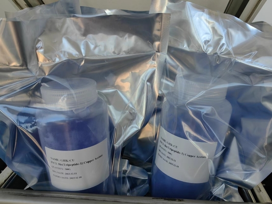 Tripeptide de cuivre cosmétique de haute pureté CAS 89030-95-5 Ghk-Cu pour l' anti-âge CAS 49557-75-7