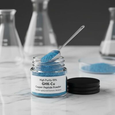 Poudre de peptide de cuivre GHK-Cu de haute pureté 99% pour la recherche anti-âge et cosmétique