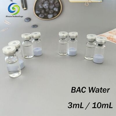 Eau bactériostatique de haute pureté 99% pour reconstitution en laboratoire, solution diluante stérile liquide transparente