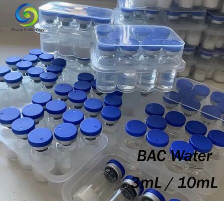 Eau bactériostatique stérile pour usage en laboratoire, liquide limpide de haute pureté, solution de reconstitution, format multi-flacons