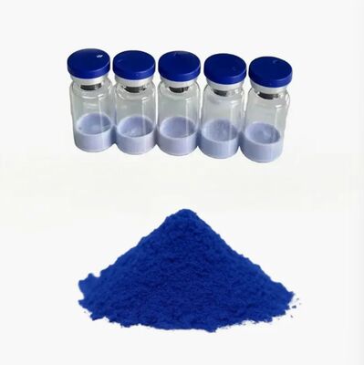 Haute pureté ≥99% GHK-Cu poudre Tripeptide-1 de cuivre favorise la production de collagène réduit les rides pour la réparation de la peau