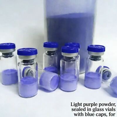 Vials de peptide de cuivre lyophilisés GHK-Cu 100 mg pour la recherche cosmétique anti-âge