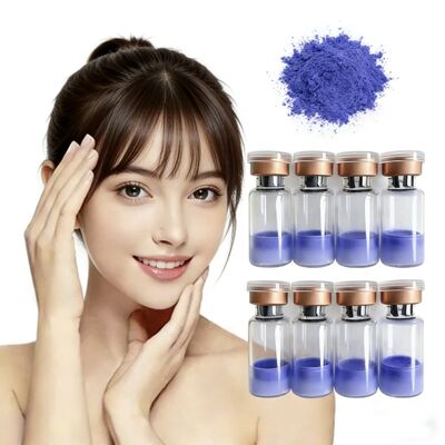 Vials de peptide de cuivre lyophilisés GHK-Cu 100 mg pour la recherche cosmétique anti-âge