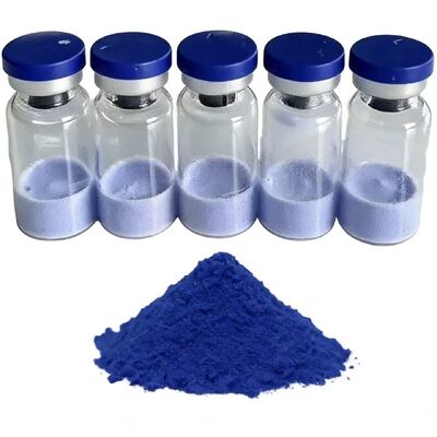 Peptide de cuivre lyophilisé stable GHK-Cu 50 mg 100 mg flacon avec pureté ≥ 99% Pour la recherche en laboratoire de soins de la peau