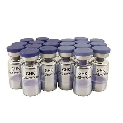 Peptide de cuivre lyophilisé stable GHK-Cu 50 mg 100 mg flacon avec pureté ≥ 99% Pour la recherche en laboratoire de soins de la peau