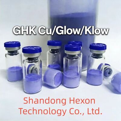 GHK-Cu de haute pureté 50 mg 100 mg Vials de peptide poudre de tripeptide de cuivre de qualité cosmétique