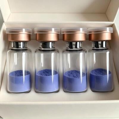 Tripeptide-1 de cuivre de poudre de peptide de cuivre de GHK-Cu de grande pureté pour la catégorie stable de recherche d'ingrédient de peptide bleu de soin cosmétique