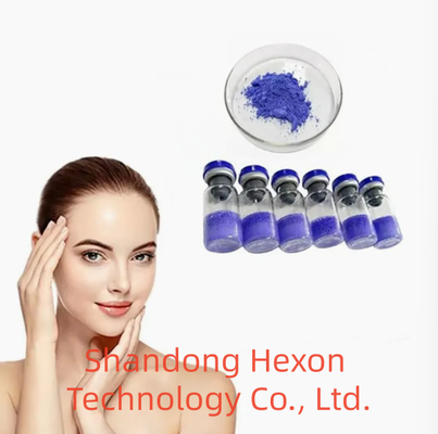 Poudre de peptide de cuivre GHK-Cu de haute pureté pour les soins de la peau cosmétiques, ingrédient tripeptide de cuivre-1, peptide bleu de qualité stable
